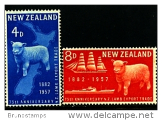 NEW ZEALAND - 1957  LAMB EXPORT  SET  MINT NH - Unused Stamps