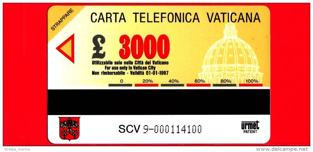 Scheda Telefonica - Nuova - VATICANO N. 9 - C & C 6009 - Veduta Aerea Della Citta Del Vaticano - Vaticano