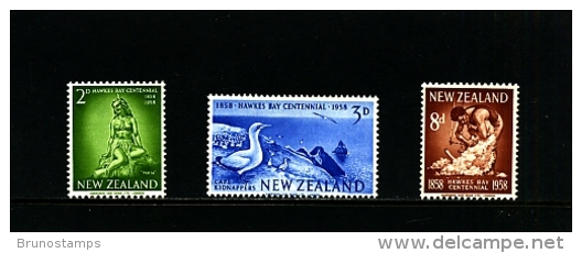 NEW ZEALAND - 1958  HAWKES BAY CENTENARY  SET  MINT NH - Nuovi