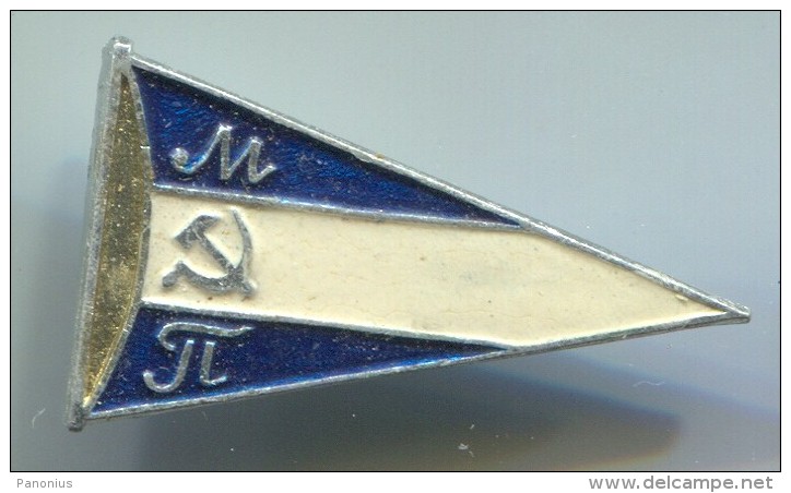 Rowing, Kayak, Canoe - Russia / Soviet Union, Vintage Pin, Badge - Rowing