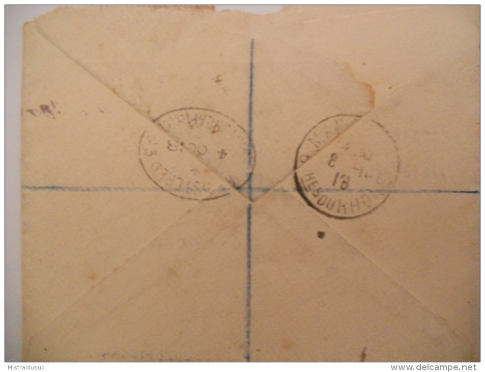 Grande Bretagne Lettre Recommande De London 1918 Pour Marseille (timbres Perfores) - Covers & Documents