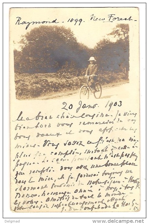 ENGLAND Carte Photo NEW FOREST Vélo - Autres & Non Classés