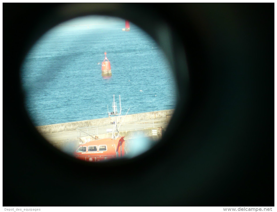 TRES RARE LUNETTE de VERIFICATION LIGNE de MIRE CANON 100 mm MARINE modéle 1960