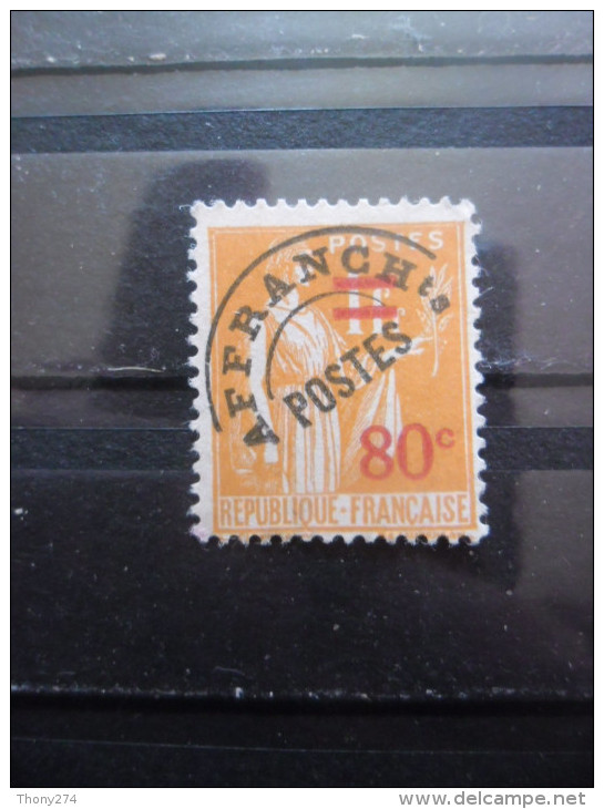 FRANCE Préoblitéré Type Paix N°74 Sans Gomme - 1932-39 Paix