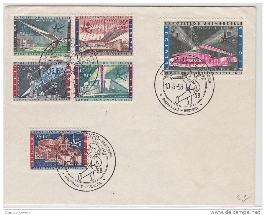 BELGIUM COVER 13/06/1959 COB 1047/52 EXPOSITION BRUXELLES TELEXPO - 1958 – Bruxelles (Belgio)