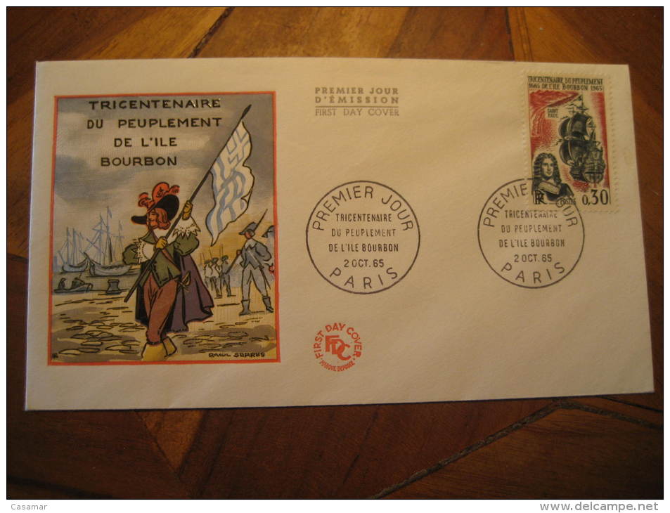 Paris 1965 Ile Bourbon REUNION France Colonies Area Africa Fdc - Briefe U. Dokumente