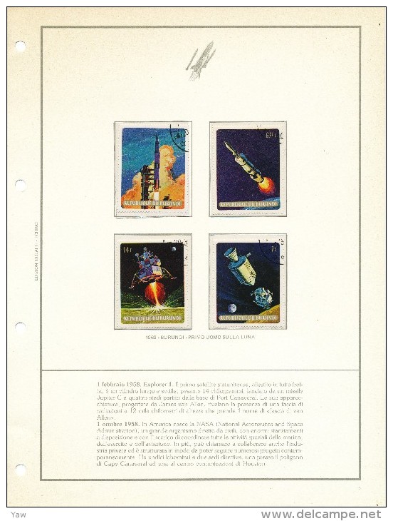 Bolaffi Conquista Dello Spazio: Satelliti, Luna, Apollo-Soyuz, Shuttle, Esploraz. Planetaria.Completa 21 Fogli, Ottimo - Collections (en Albums)