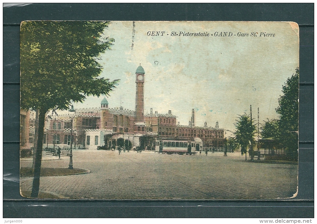 GAND: St Pieterstatie,  Gelopen Postkaart 1927 (GA14709) - Gent