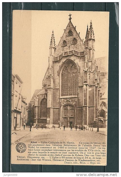 ALOST: Eglise Collégiale De St Martin, Niet Gelopen Postkaart  (GA14814) - Aalst