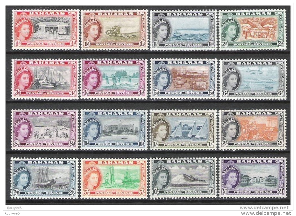 Bahamas 1954 Definitives MNH CV £89 - 1859-1963 Crown Colony