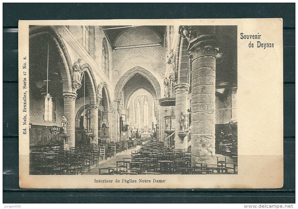 DEYNZE: Intérieur De L'Eglise,  Gelopen Postkaart 1902  (GA14992) - Deinze