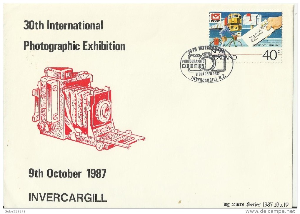 NEW ZEALAND 1987- FDC INVERCARGILL 30TH INTL PHOTOGRAPHIC EXHIBITION W 1 ST OF 40 C NR. 48 OF 120 COPIES OBL OCT 9,1987 - FDC