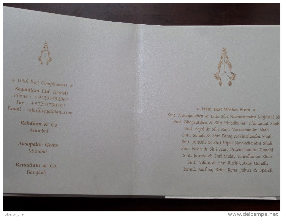 WEDDING Invitation Mr. & Mrs. KETANBHAI RAMANBHAI SHAH Rahil weds Aayushi ( see Photo for detail ) !