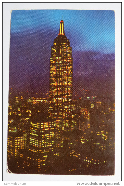 (5/3/41) AK "New York" Empire State Building At Night, Um 1955 - Empire State Building