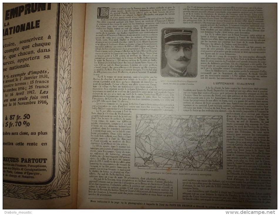 1916 JOURNAUX De GUERRE (LPDF):Chaulnes; Somme;Les Canadiens à Fleury;Combles;Athènes;Ho Pital-Ecole Edith Cavell ... - Francese