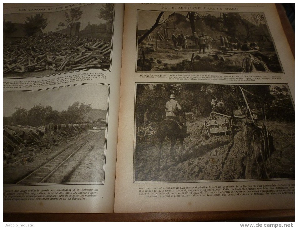 1916 JOURNAUX De GUERRE (LPDF):Chaulnes; Somme;Les Canadiens à Fleury;Combles;Athènes;Ho Pital-Ecole Edith Cavell ... - Français