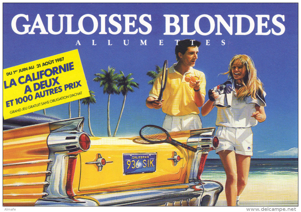 CARTE POSTALE Publicitaire  Allumettes GAULOISES BLONDES / Année 1987 - Documents