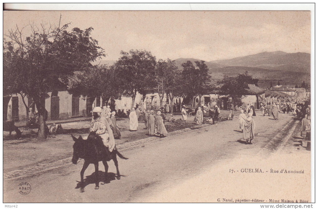 183-Guelma-Algeria- Cavaliere Con Asino-Chevalier Avec Un âne-Knight With Donkey-v.1906 X Paris - Guelma