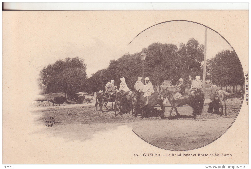 184-Guelma-Algeria- Cavaliere Con Asino-Chevalier Avec Un âne-Knight With Donkey-v.1906 X Paris - Guelma