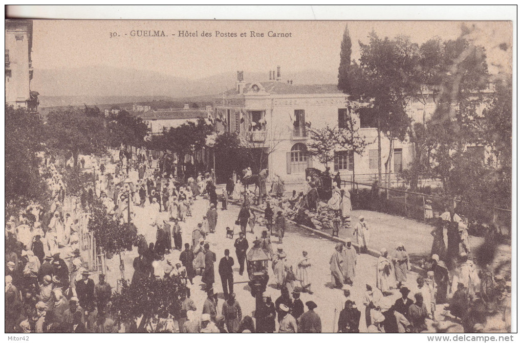 187-Guelma-Algeria- Hotel Des Postes--Molto Animata-very Animated-très Animée-v.1906 X Paris - Guelma