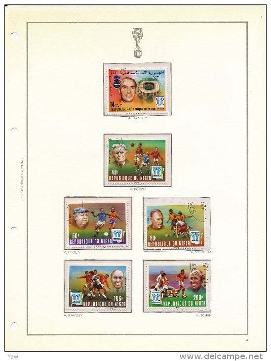 Bolaffi Calcio Mondiali: Monaco1974, Argentina'78, Spagna'82, Messico'86, Italia'90. Completa Di 17 Fogli + 2, Ottimo - Collections (en Albums)