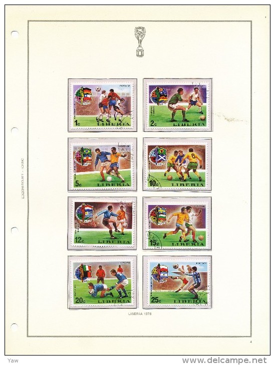 Bolaffi Calcio Mondiali: Monaco1974, Argentina'78, Spagna'82, Messico'86, Italia'90. Completa Di 17 Fogli + 2, Ottimo - Collections (en Albums)