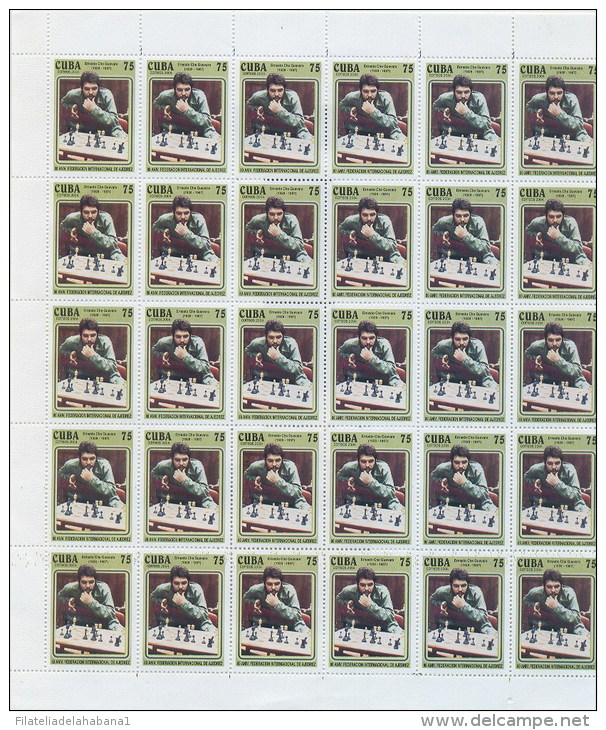 2004.508 CUBA COMPLETE MNH SHEET 2004 ERNESTO CHE GUEVARA. AJEDREZ. CHESS. MARIA TERESA MORA.  JOSE RAUL CAPABLANCA. - Blocks & Kleinbögen