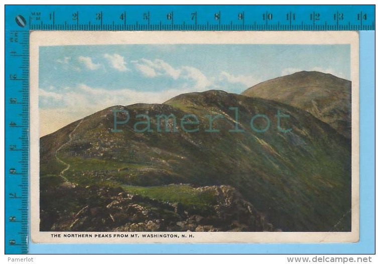 White Mts. N.H.  ( The Northern Peaks From Mt. Washington ) Carte Postale Post Card Recto/verso - White Mountains