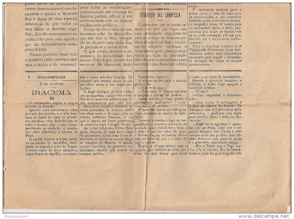 Nazaré - Jornal "A Nazareth" Nº 2 De 21 De Janeiro De 1904. Leiria. - Revistas & Periódicos