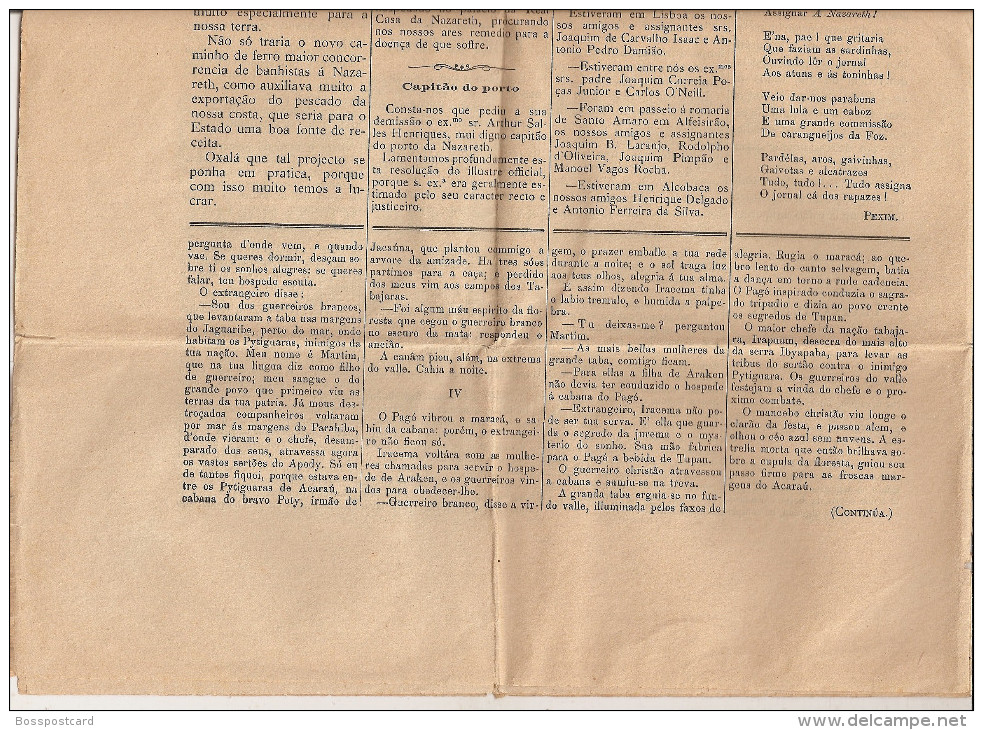 Nazaré - Jornal "A Nazareth" Nº 2 De 21 De Janeiro De 1904. Leiria. - Revistas & Periódicos