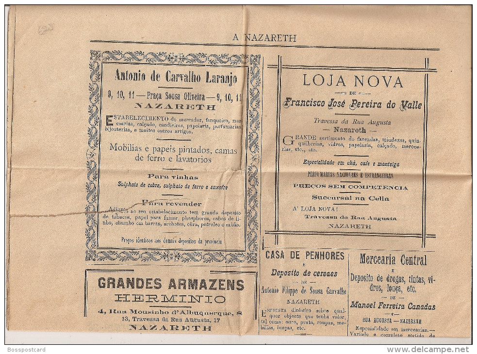 Nazaré - Jornal "A Nazareth" Nº 2 de 21 de Janeiro de 1904. Leiria.