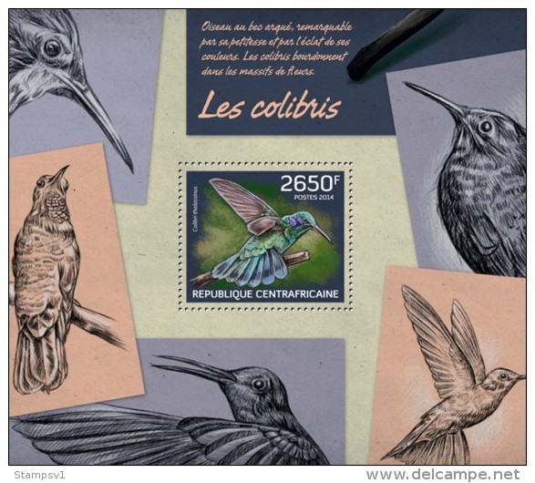 Central African Republic. 2014 Hummingbirds. (225b) - Hummingbirds