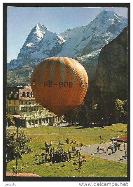 BALLON Mürren Ballonsportwoche Ballon-Briefmarke - Montgolfières