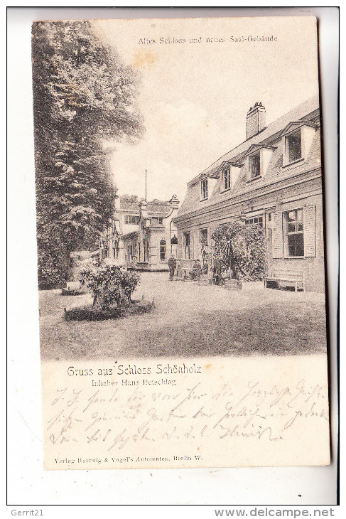 1000 BERLIN - NIEDERSCHÖNHAUSEN - SCHÖNHOLZ, Schloss Schönholz, Altes Schloss & Neues Saalgebäude, 1904 - Pankow