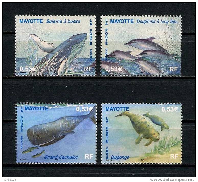 MAYOTTE 2005 N° 173 à 176 **  Neufs = MNH Superbes Faune Fauna  Mammifères Marins Marine Mammals - Unused Stamps