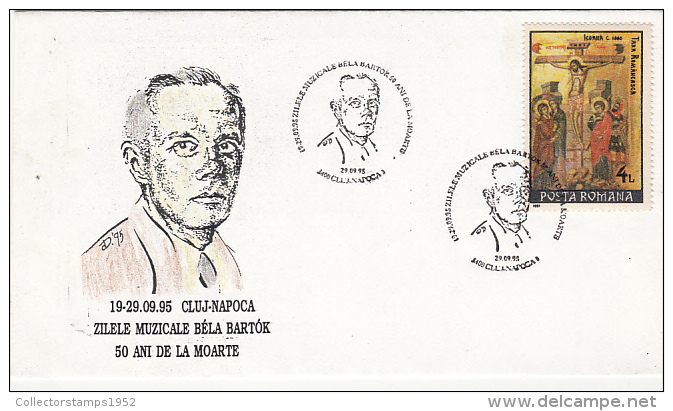 51- MUSIC, BELA BARTOK, COMPOSER, SPECIAL COVER, 1995, ROMANIA - Musik