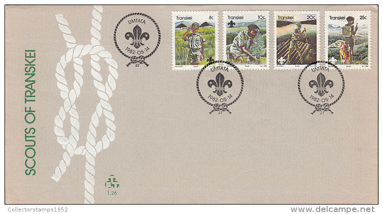 48FM- SCOUTS, SCOUTISME,SCOUTS OF TRANSKEI, SPECIAL COVER, 1982, TRANSKEI - Briefe U. Dokumente