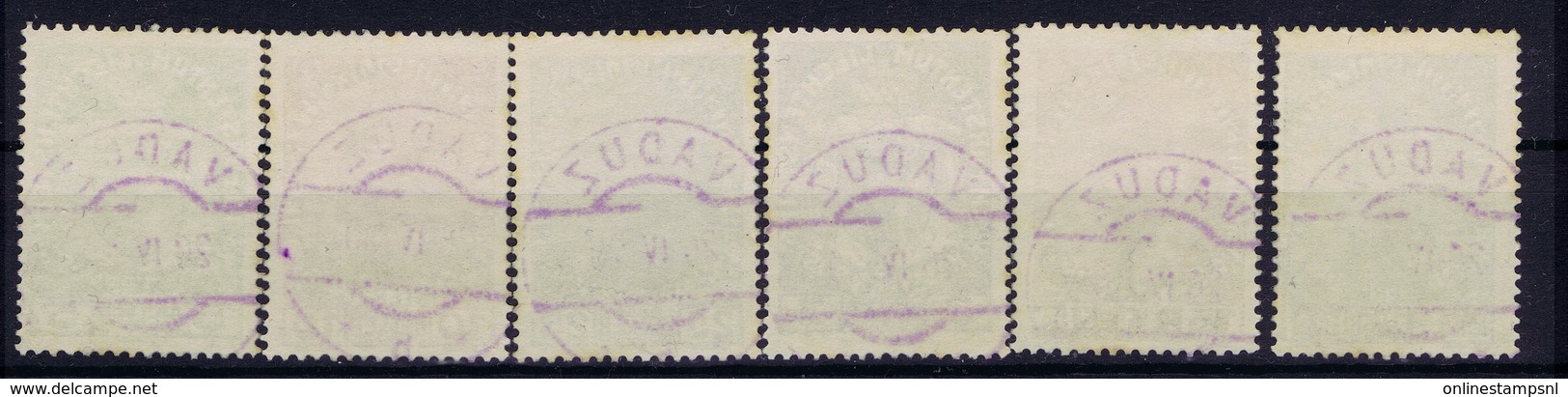 Liechtenstein: 1920 Mi 11-16 Used - Usati