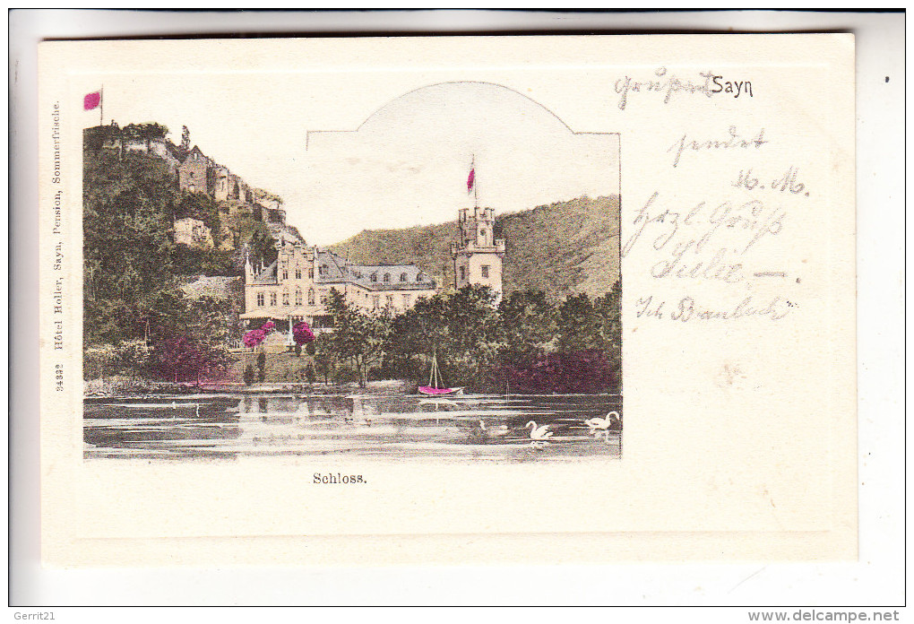 5413 BENDORF - SAYN, Schloss, 1901 - Bendorf