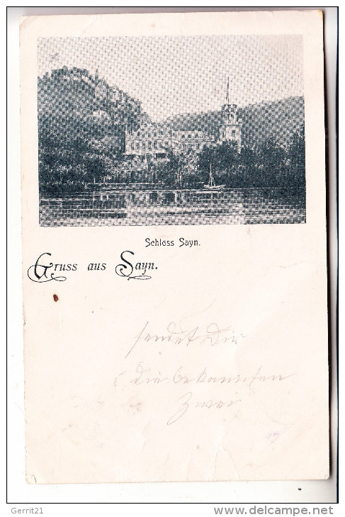 5413 BENDORF - SAYN, Schloss, 1900 - Bendorf
