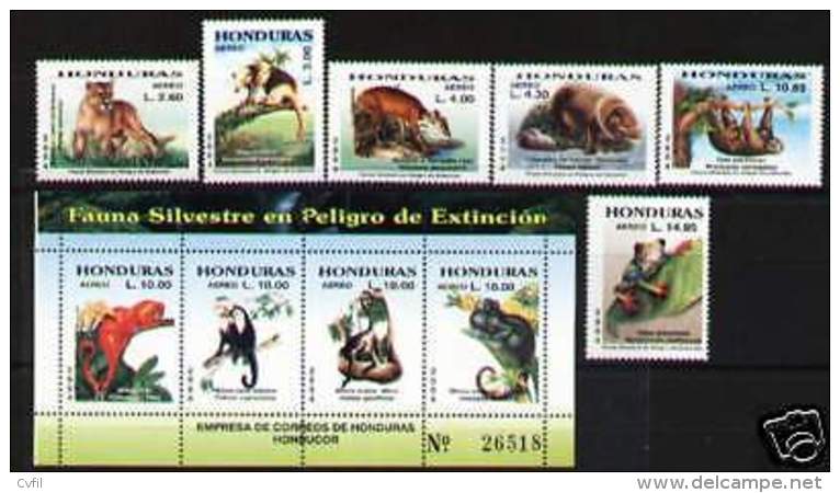 HONDURAS 2004 - FAUNE PROTÉGÉ - 6v + 6 P.f. + Bloc - Otros & Sin Clasificación