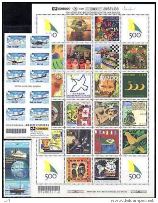 BRÉSIL ANNÉE 2000 Avec PERSONNALISÉS (140v + 3 Blocs) - Unused Stamps