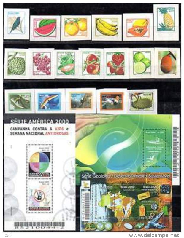 BRÉSIL ANNÉE 2000 Avec PERSONNALISÉS (140v + 3 Blocs) - Unused Stamps