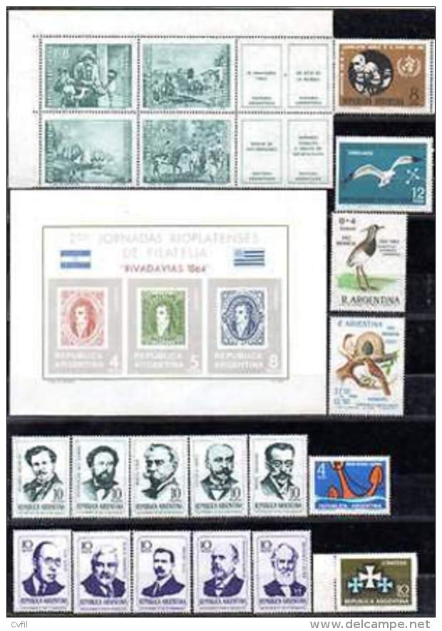 ARGENTINE / ARGENTINA 1966 - COMMEMORATIFS (55v + 1 BF) - Unused Stamps