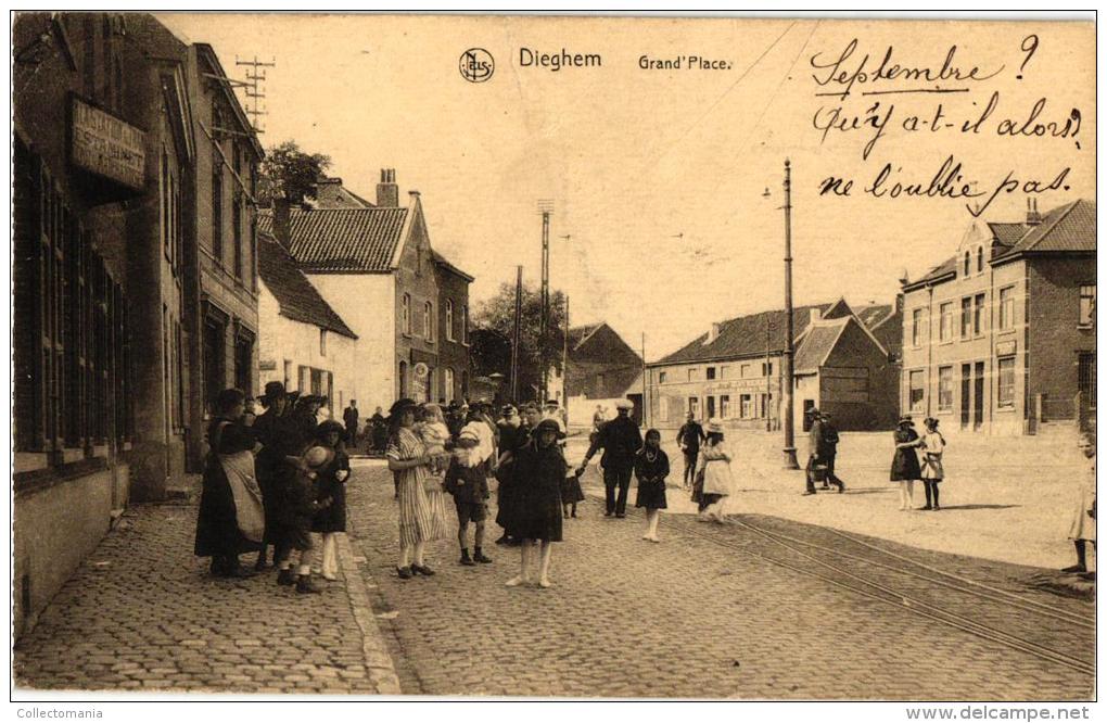 BRABANT  2 CP Dieghem Panorama  1900Nels 11 N°47      Grote Markt     '22 - Diegem