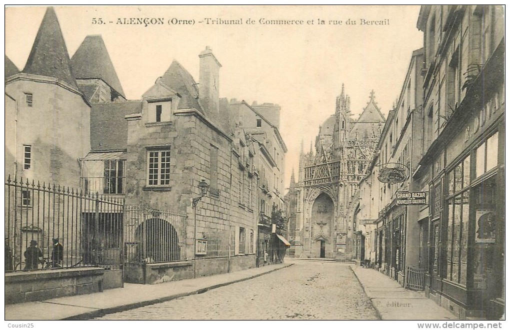 61 ALENCON - Tribunal De Commerce Et La Rue Du Bercail - Alencon