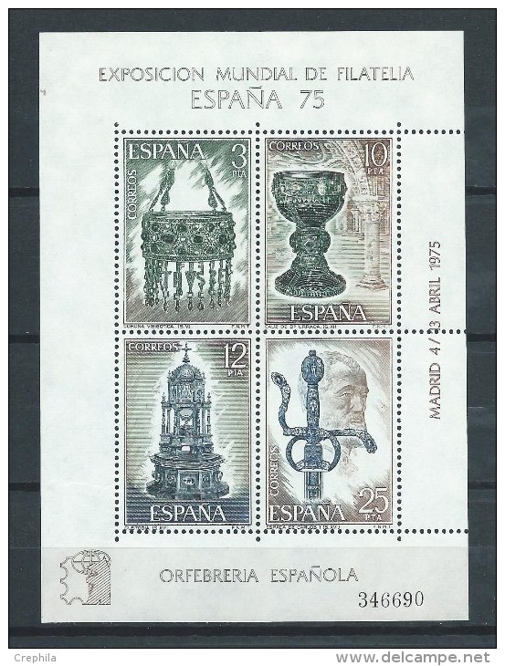 Espagne - 1975 - Y&T Bloc 25- Neuf ¨** - Unused Stamps