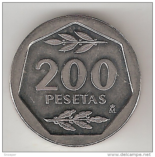 *spain  200 Pesetas  1986    Km 829   Xf+ - 200 Peseta