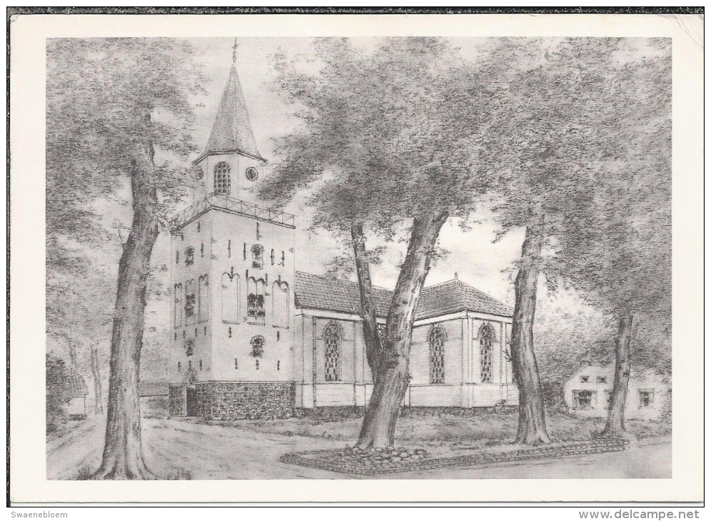 NL.- Emmen. Nederlands Hervormde Kerk. Tekening Van Ger Mulder. 2 Scans - Emmen