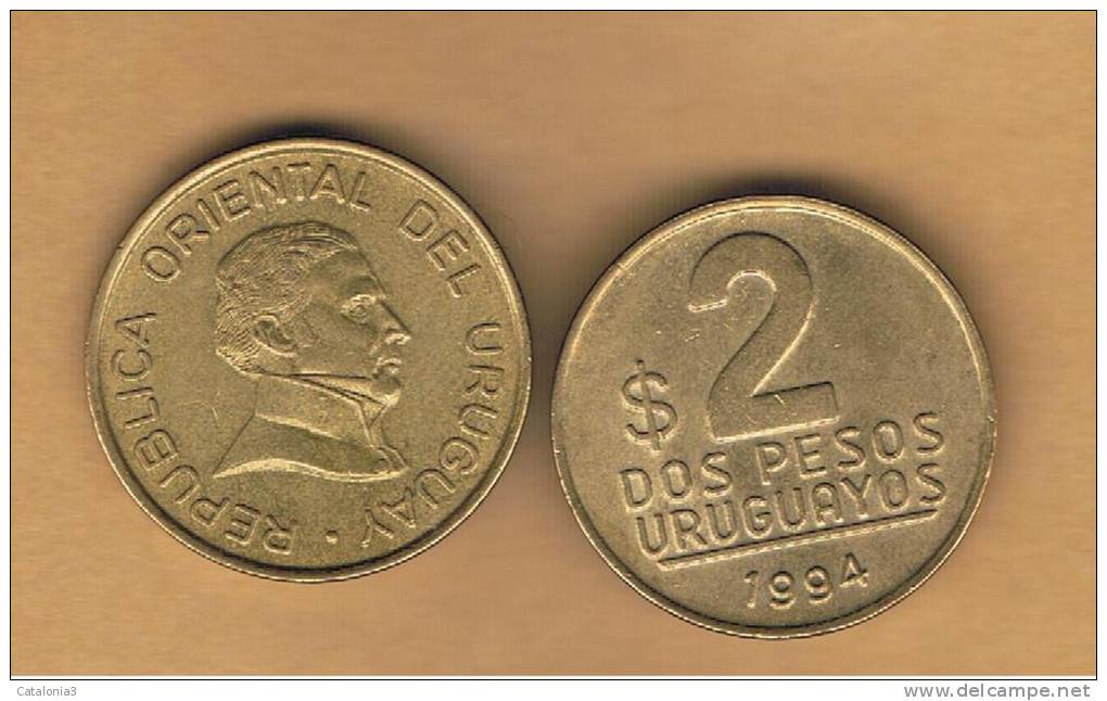 URUGUAY -  2   Pesos 1994  KM104 - Uruguay